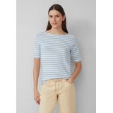 Shirt - Jersey - Gestreept - Halve Mouw - Slanke Pasvorm