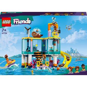 LEGO Friends Reddingscentrum op zee Dieren Speelgoed, Mini Poppetjes en Dierenarts Set - 41736