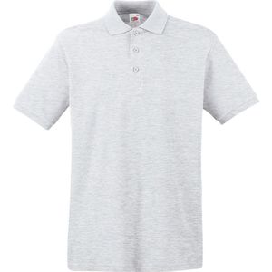 Lichtgrijs polo shirt premium van katoen voor heren - Polo t-shirts voor heren L (EU 52)