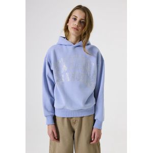 GARCIA - Tekst Print Sweater - Blauw - Lange Mouw