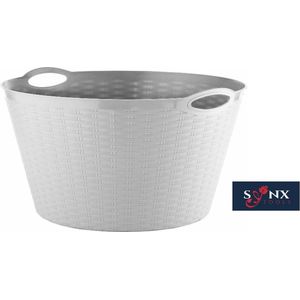 Synx Tools Flexibele emmer Wit wasmand 35 liter - Opbergmand - Wassorteerder - Wasmanden - Flexibele emmers - Wasmanden - Wasbox - Grote teil Wassen - Laundry Basket