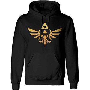 The Legend Of Zelda Hyrule - Triforce Logo Heren Trui met capuchon - zwart - XXL