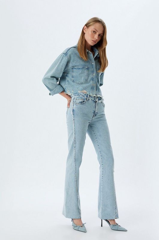 Normale taille Flare Jeansbroek