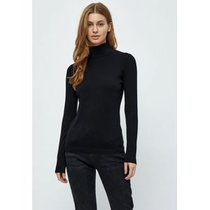 Minus Mslana Roll Knit Pullover Truien & vesten Dames - Sweater - Hoodie - Vest- Zwart - Maat M