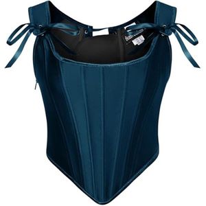 Renaissance-stijl dameskorset met vetersluiting en vintage uitstraling