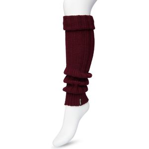 Bonnie Doon Beenwarmers Bordeaux Rood Unisex Onze Size - Dames en Heren - Sleever - Legwarmer - Grof Gebreid - Wol - 1 paar - Warm - Comfortabel - Donker Rood - Dark Red - Bordeaux - Mode Accessoire - BE021766.155