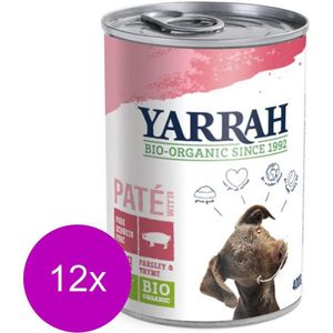 Yarrah Bio Hondenvoer Pate - Varken - Hondenvoer - 12 x 400 g