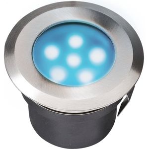 Garden Lights: Sirius Grondspot Blauw 12 Volt - Zilvergrijs