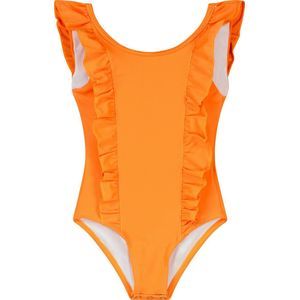 Supercute badpak oranje met drukknopen maat 92