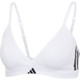 Adidas - TRIANGLE WRAP BRALETTE - Sport Active Essentials Cotton 3 Stripes - BHs Vrouwen - wit
