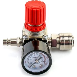 Luchtcompressor Drukregelaar met Manometer en Drukomschakelventiel – 175 PSI 12 Bar