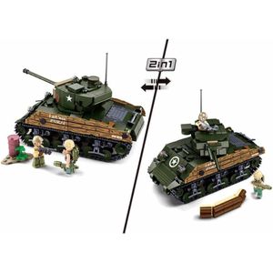 Sluban - WWII M4A3 - medium tank - M38-B1110 - bouwsteentjes