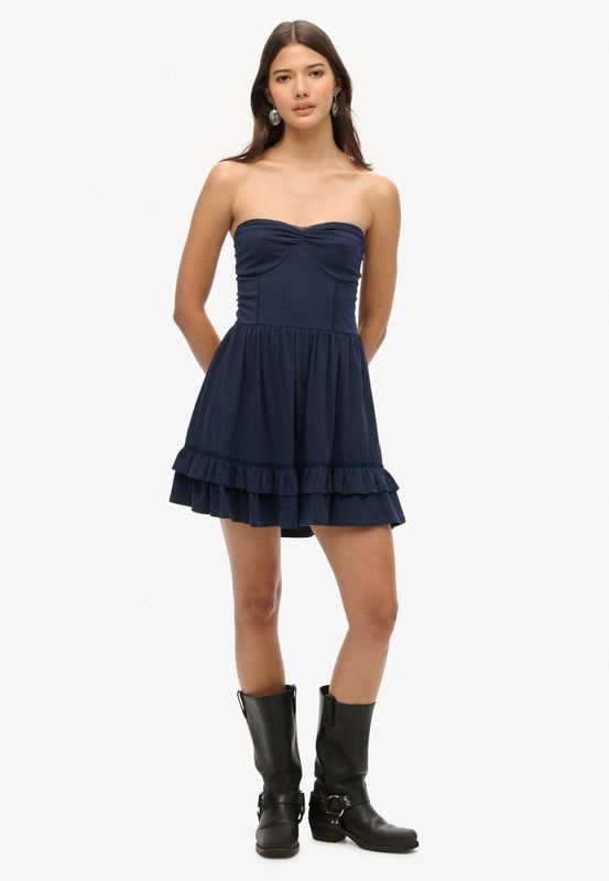 Superdry - 50´s Embroidered Bandeau - Mouwloze Korte Jurk