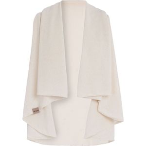 Knit Factory Senna Omslagvest - Stola voor in de zomer - Beige stola - Gemaakt van 50% gerecyceld katoen - Beige - 36/44