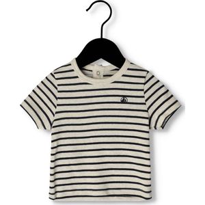Petit Bateau Tee Shirt Mc Tops & T-shirts Baby - Shirt - Blauw/wit gestreept - Maat 68