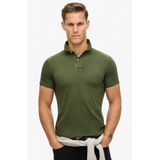 Superdry Studios Jersey Lange Mouw Poloshirt Groen XL Man