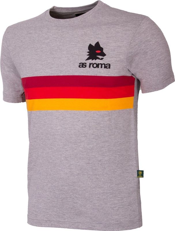 COPA - AS Roma Stripes T-Shirt - Heren - Grijs - S