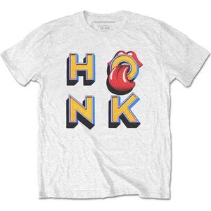 The Rolling Stones - Honk Letters Heren T-shirt - L - Wit