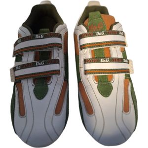 D&G VELCRO SNEAKER GREEN/BRW SUEDE/TEXT SIZE 39