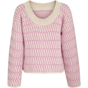 Peppercorn Sif Boat Neck Knit Pullover Whitecap Creme Jacquard