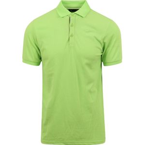 Suitable - Fluo A Polo Fel Groen - Slim-fit - Heren Poloshirt Maat L