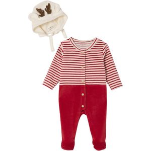 Envie de fraise Kerstpyjama en muts baby in fluweel / velours