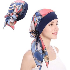 Hoofddoeken tulbandkap elastische hoofddeksel slaapmuts moslims - voor vrouwen met chemotherapie