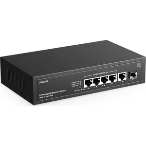 Equivera Internet Splitter - 6-poorts Gigabit Netwerk Switch - Grijs