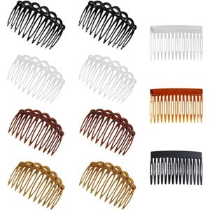Allecto Plus - Twist Franse haarkammen voor dames - Decoratieve plastic hoofddeksels accessoires - Haarkam decoratie voor bruids bruiloft - 11 stuks (5 kleuren)