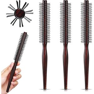 Kleine Ronde Borstel voor Kort Haar - Mini Quiff Roller voor Dun Haar, Pony en Baard