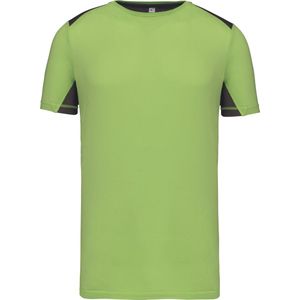 PROACT® Tweekleurig sport-t-shirt PA478 - Lime / Dark Grey - 3XL