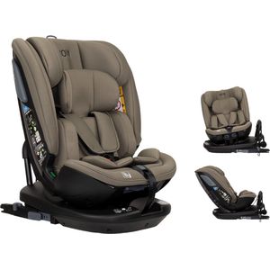 Novi Baby® Nathan Premium Autostoel - i-Size - Draaibaar - Donker Beige