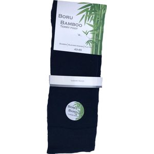 Boru Bamboo Terry foot sokken - 3-pack - marineblauw - 43/45
