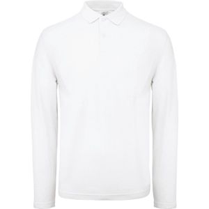 B&C ID.001 Men's long-sleeve polo shirt CGPUI12 - White - 3XL