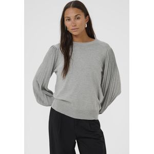 Kaffe - KAlone Knit Pullover - Dames Trui - Light Grey Melange