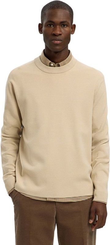 Selected Homme - SLHTELLER FN RELAXED CREW NECK - Trui - Grijs - Relaxed Fit