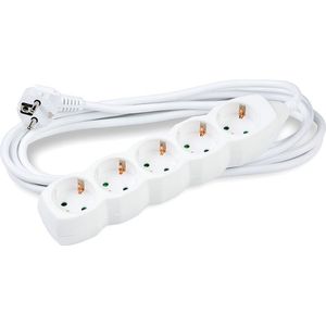 Modee Lighting - Stekkerdoos 5-voudig - Wit - 5m snoer