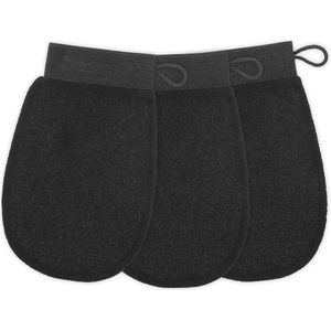 3 stuks exfoliërende handschoenen voor het reinigen van de huid, dubbelzijdig - bad spa scrub handschoen