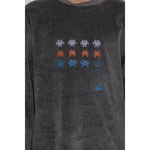 Outfitter velours jongens pyjama - Shoot - 164 - Blauw