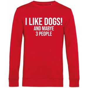 7431 - Sweater - I Like Dogs-Red-XL