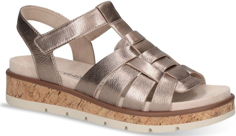 Caprice - 9-28715-44 - Sandalen - G-breedte - Leer - Zwart