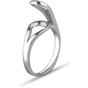 Quiges - 925 Zilver Eligo Ring Lussen voor verwisselbaar 10 mm Bolletje - Maat 16 - NER00716