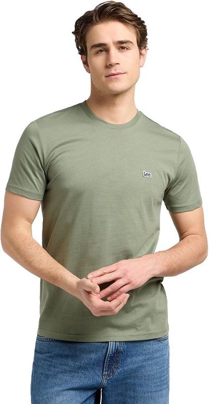 Lee Patch Logo T-shirt Met Korte Mouwen Groen L Man