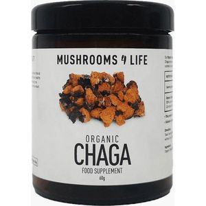 Mushrooms for Life - Chaga Poeder - Bio - 60 Gram