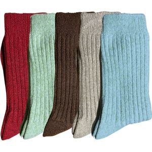 green-goose® Alpaca Sokken Dames - 5 Paar Damessokken Alpacasokken - Maat 39-42 - Heerlijk Zacht Alpacawol
