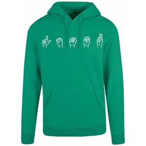 7311 - Hoodie - Gebarentaal; Loser-Forest Green-M