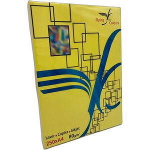 Flying Colours - Gekleurd Papier - 80 grams - 250 x A4 - Citroen Geel - Laser + Copier + Inkjet