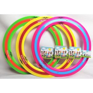 Frisbee - Ring - 25 cm - Zeer Stabiel - Siliconen Rand - Diverse Frisse Kleuren - Buiten Spelen - Kado Tip !!