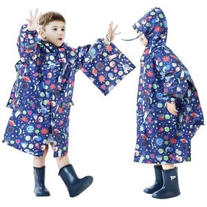 Waterdichte ademende regenponcho voor kinderen van 3-12 jaar, lichtgewicht en draagbaar