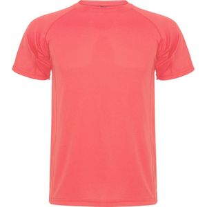 Fluor Koraal 5 Pack unisex sportshirt korte mouwen MonteCarlo merk Roly maat S